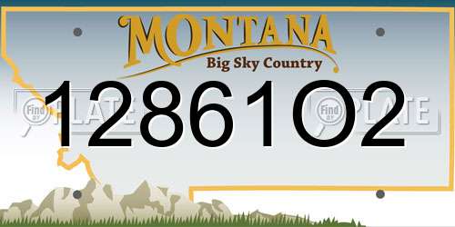 12861O2 Montana License Plate