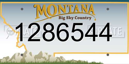 1286544 Montana License Plate