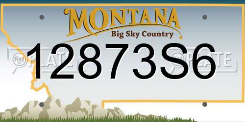 12873S6 Montana License Plate