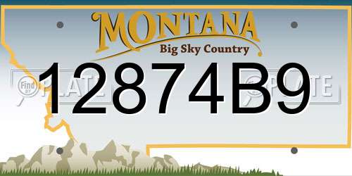 12874B9 Montana License Plate