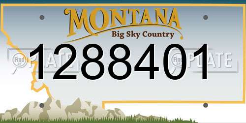 1288401 Montana License Plate
