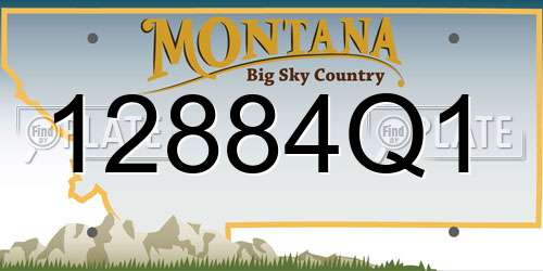 12884Q1 Montana License Plate