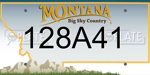 128A41 Montana License Plate
