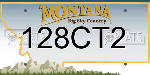 128CT2 Montana License Plate