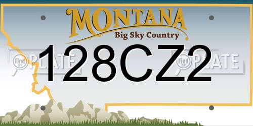 128CZ2 Montana License Plate