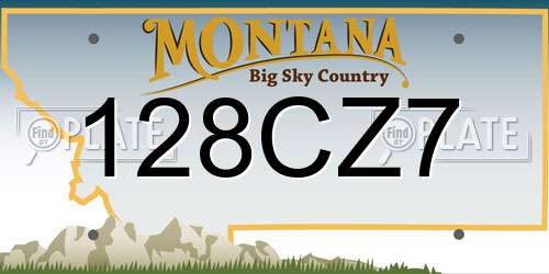 128CZ7 Montana License Plate