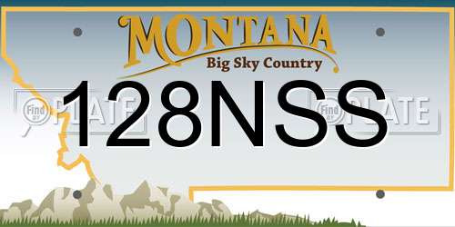 128NSS Montana License Plate