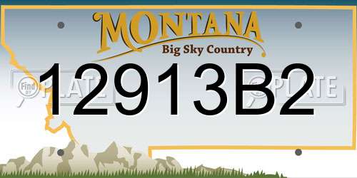 12913B2 Montana License Plate