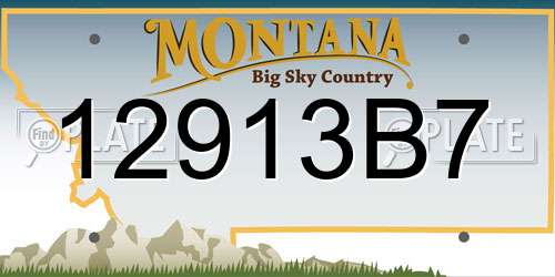 12913B7 Montana License Plate