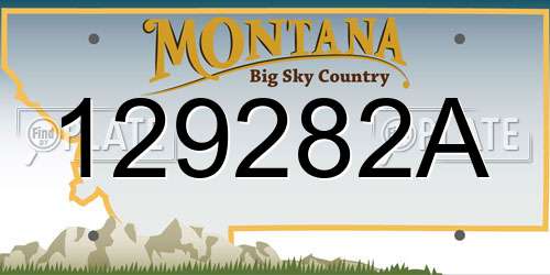 129282A Montana License Plate