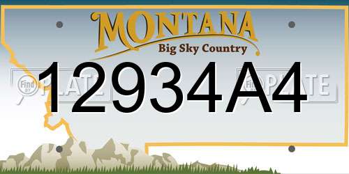 12934A4 Montana License Plate