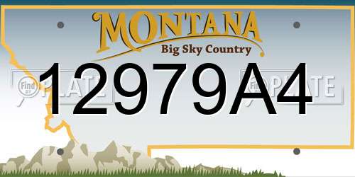 12979A4 Montana License Plate