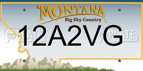 12A2VG Montana License Plate