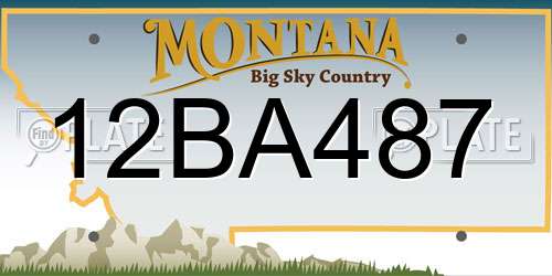 12BA487 Montana License Plate