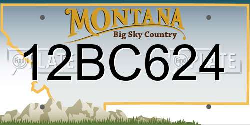 12BC624 Montana License Plate
