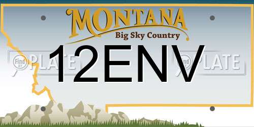 12ENV Montana License Plate