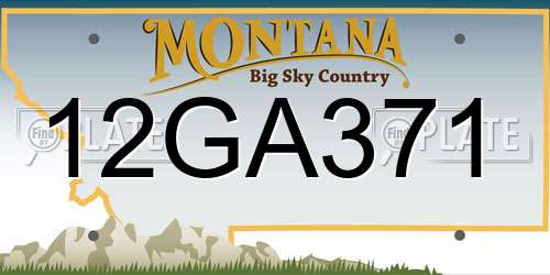 12GA371 Montana License Plate