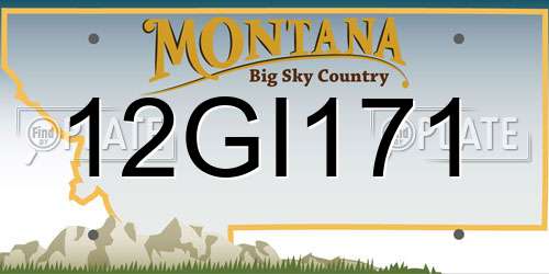 12GI171 Montana License Plate