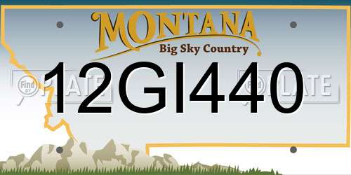 12GI440 Montana License Plate