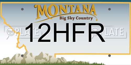 12HFR Montana License Plate