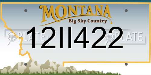 12II422 Montana License Plate