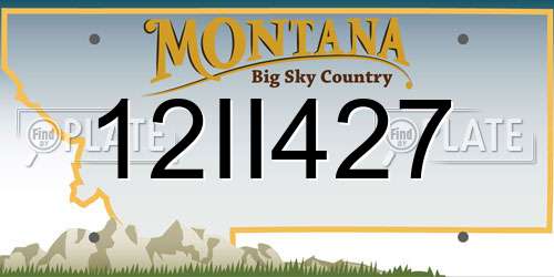 12II427 Montana License Plate