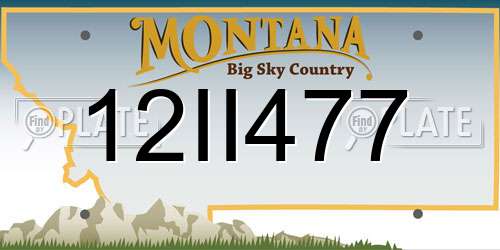 12II477 Montana License Plate