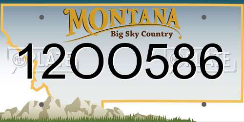 12OO586 Montana License Plate