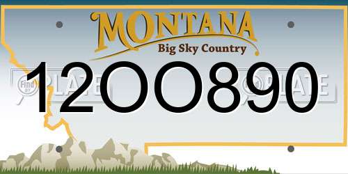 12OO890 Montana License Plate