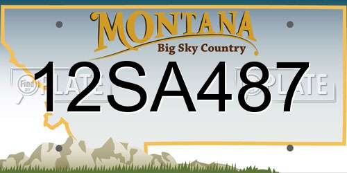 12SA487 Montana License Plate