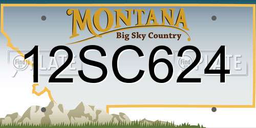 12SC624 Montana License Plate