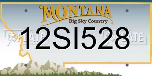 12SI528 Montana License Plate