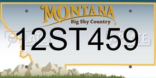 12ST459 Montana License Plate