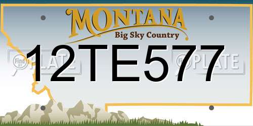 12TE577 Montana License Plate
