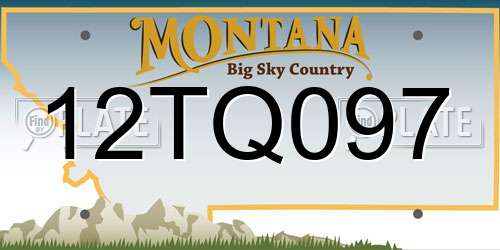 12TQ097 Montana License Plate