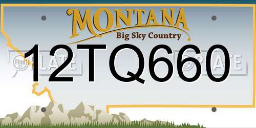 12TQ660 Montana License Plate