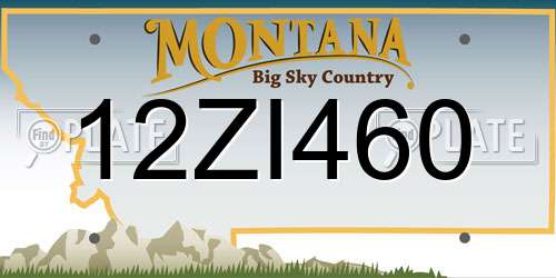 12ZI460 Montana License Plate