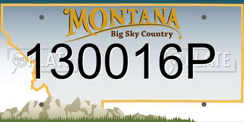 130016P Montana License Plate
