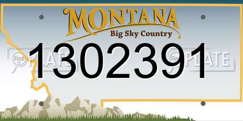 1302391 Montana License Plate