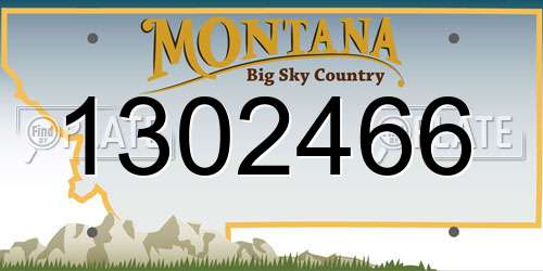 1302466 Montana License Plate