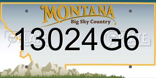 13024G6 Montana License Plate
