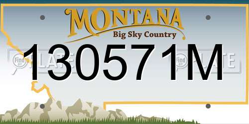 130571M Montana License Plate