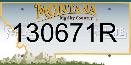 130671R Montana License Plate