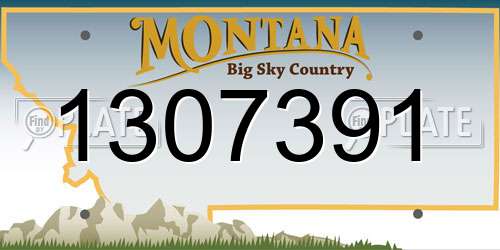 1307391 Montana License Plate