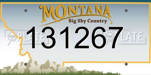 131267 Montana License Plate