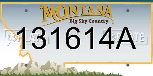 131614A Montana License Plate
