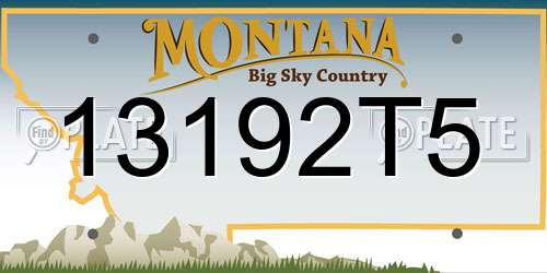 13192T5 Montana License Plate