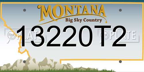 13220T2 Montana License Plate