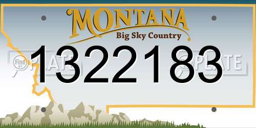1322183 Montana License Plate