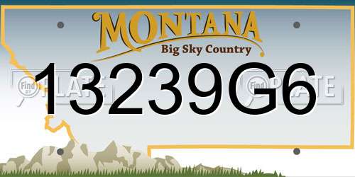 13239G6 Montana License Plate